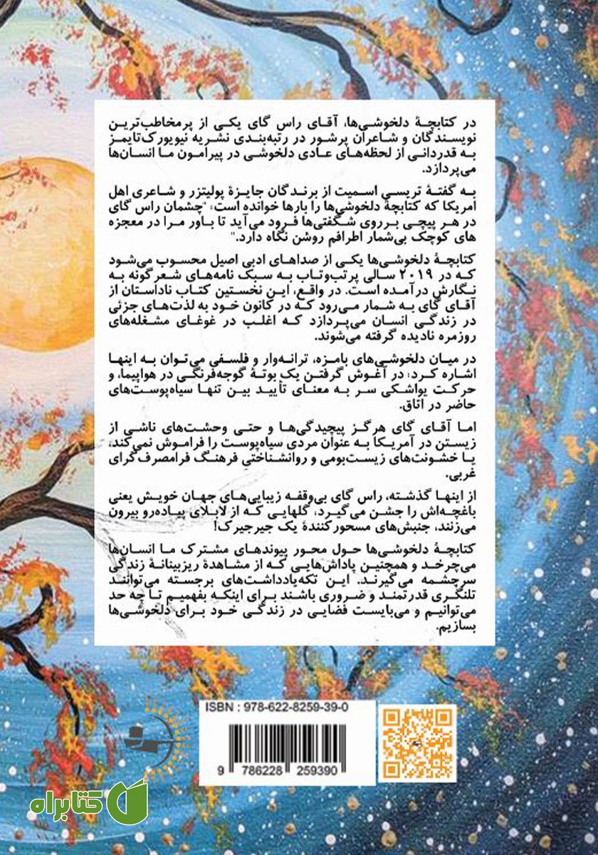 پشت جلد کتاب کتابچه دلخوشی‌ها