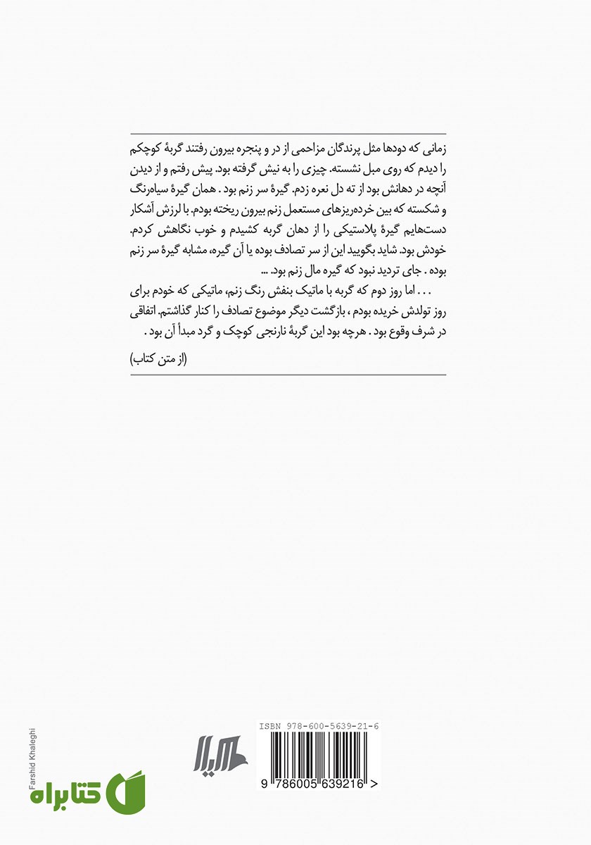 پشت جلد کتاب الفبای قطعه‌ای از جهنم