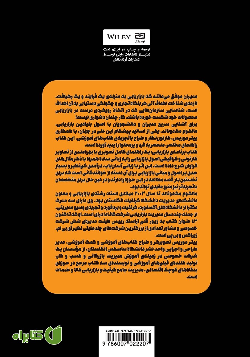 پشت جلد کتاب برنامه‌ی بازاریابی