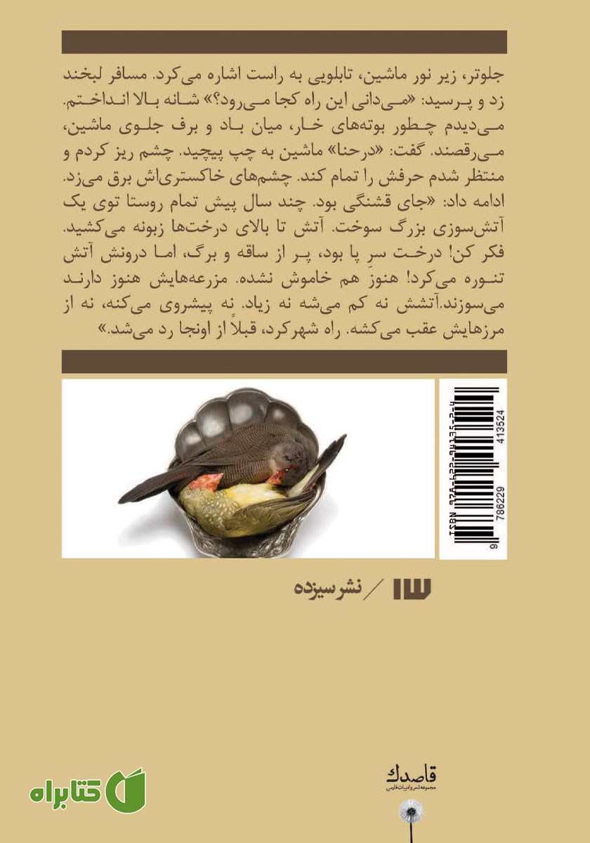 پشت جلد کتاب در حنا
