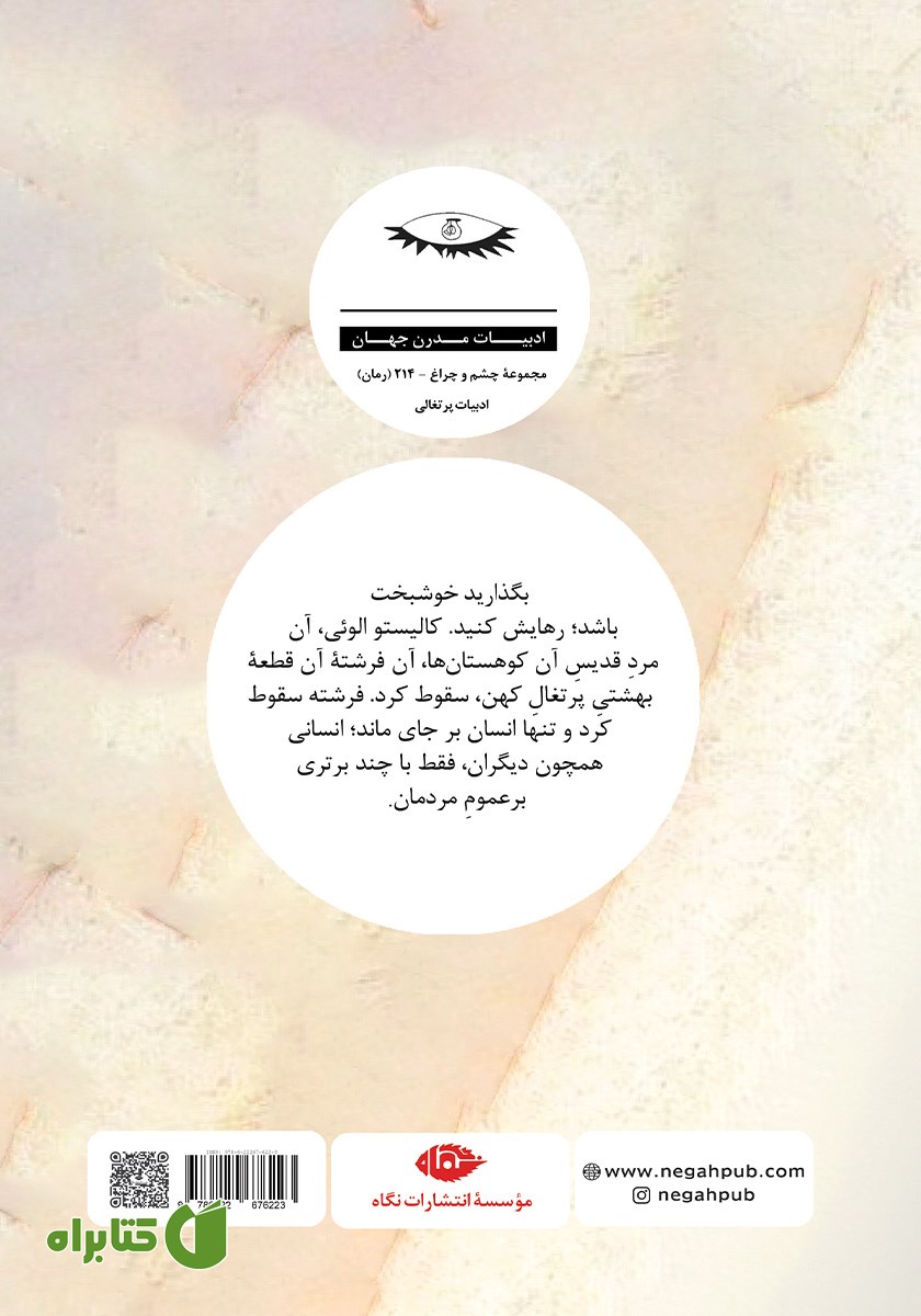پشت جلد کتاب سقوط یک فرشته