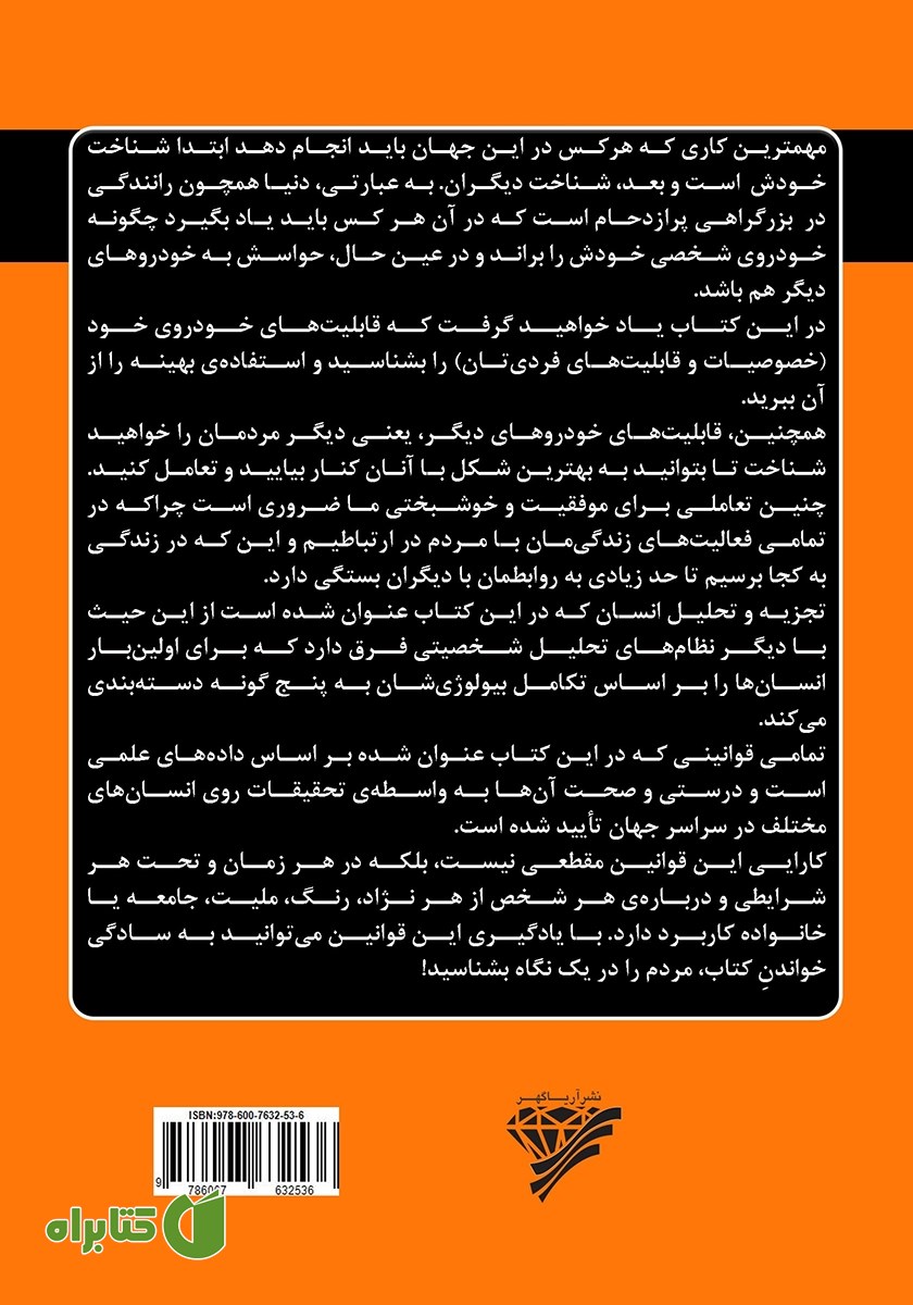 پشت جلد کتاب چگونه در یک نگاه آدم‌ها را بشناسیم؟