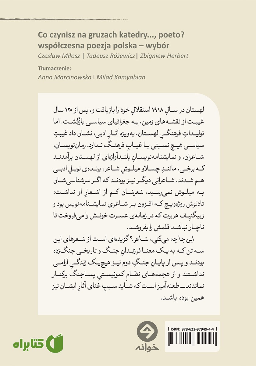 پشت جلد کتاب اینجا چه می‌کنی، شاعر؟