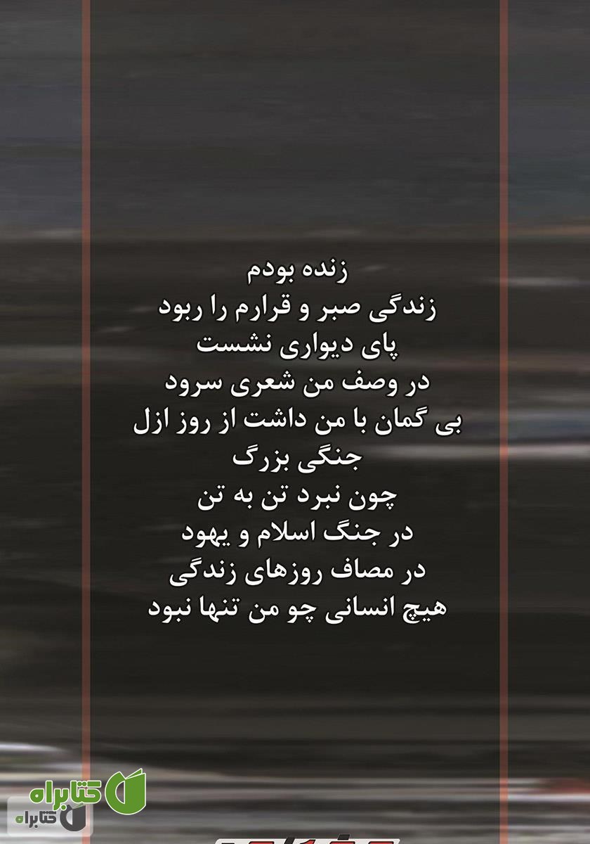 پشت جلد کتاب مجموعه اشعار خیابان آشفته