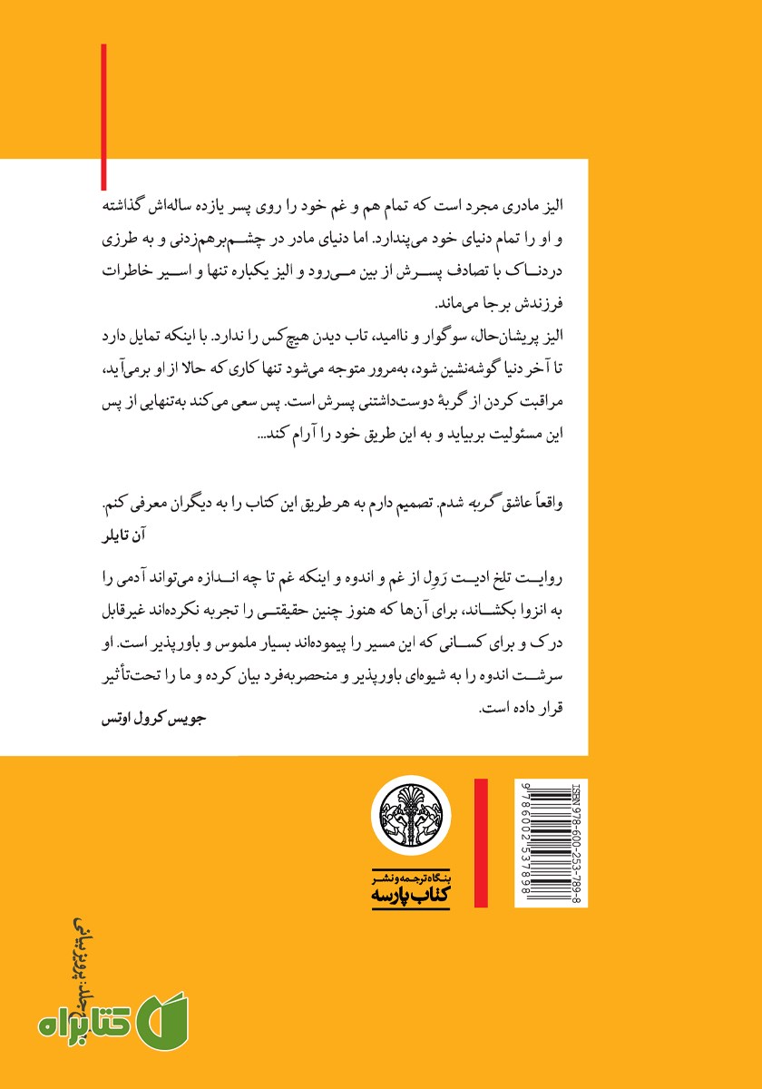 پشت جلد کتاب گربه