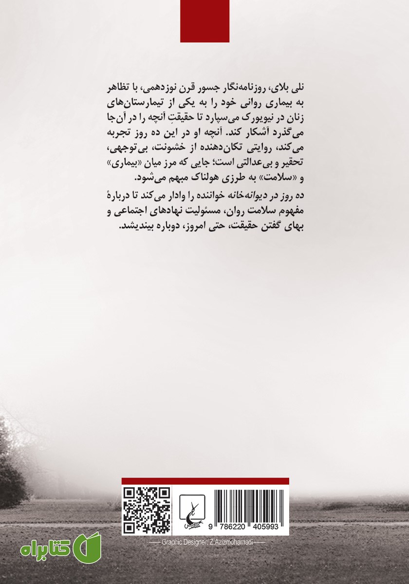 پشت جلد کتاب ده روز در دیوانه خانه