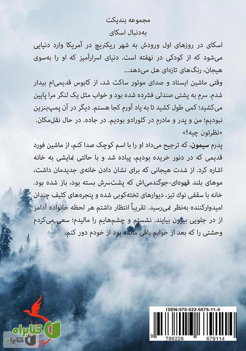 پشت جلد کتاب به دنبال اسکای