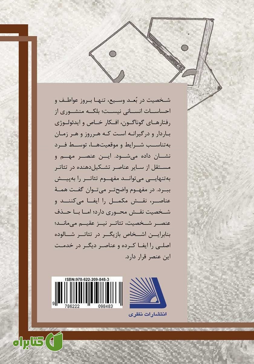 پشت جلد کتاب پرورش شخصیت در تئاتر
