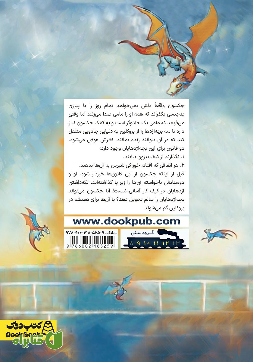 پشت جلد کتاب اژدهایان در کیف