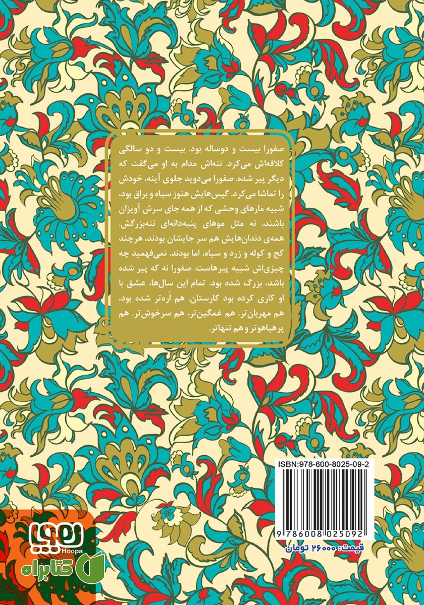 پشت جلد کتاب صفورا‌ اره و غلام بهونه گیر